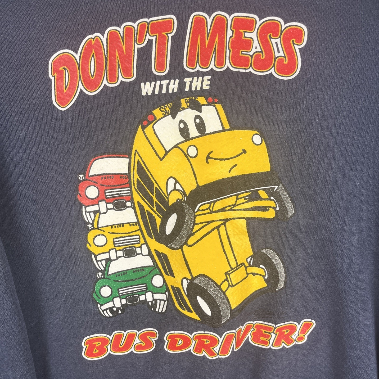Vintage Lee School Bus Sweatshirt Usa 90s- Men's Large